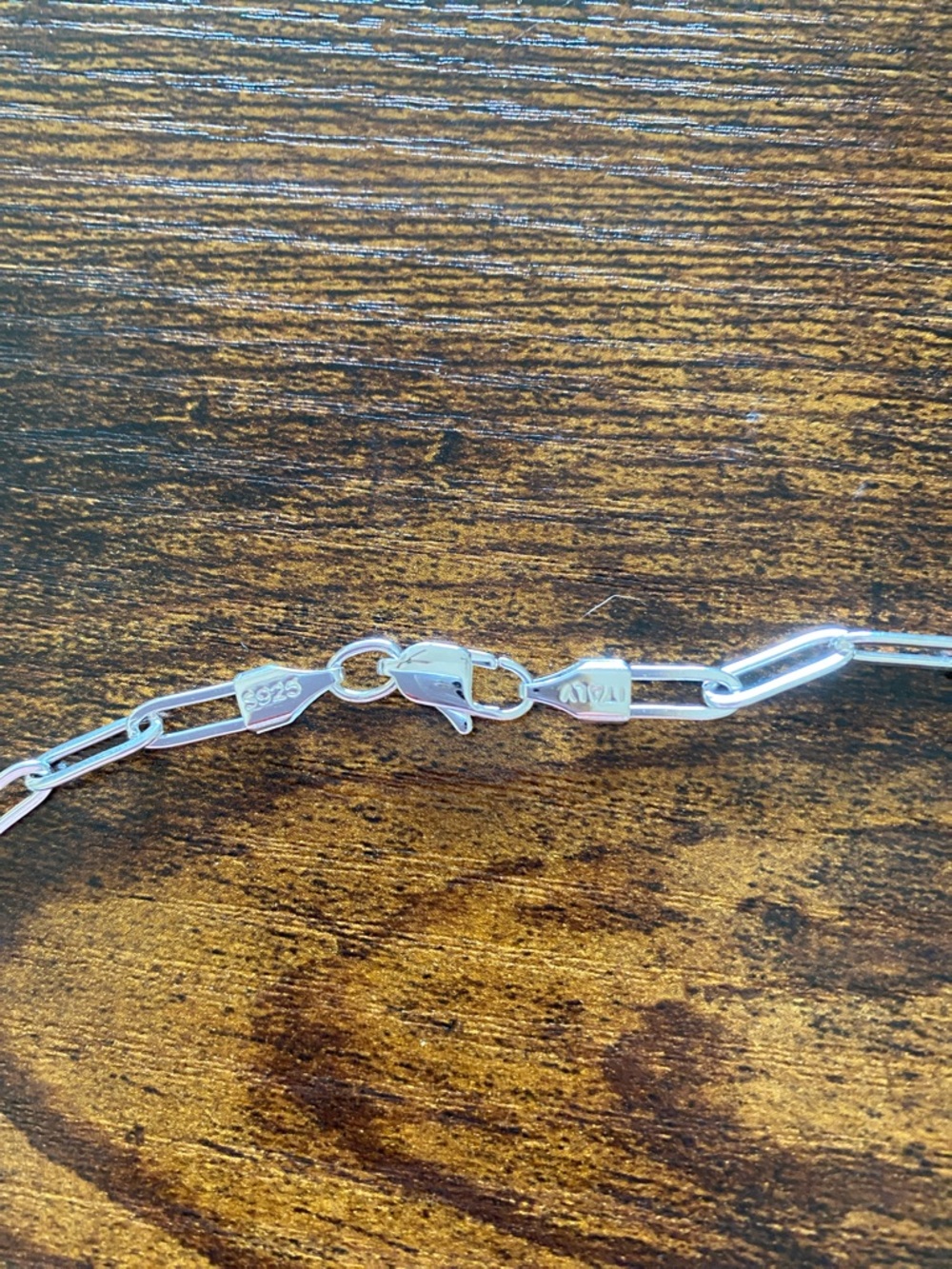 925 Italian Sterling Silver 4mm, 18 inch, Paperclip Chain Necklace - Picture 8 of 8